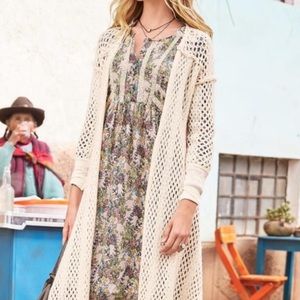 SUNDANCE: Ivory Crochet Duster